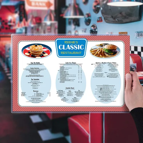 Vista 2 de StoreSMART® HPP11X17-MENU-5 - Cubiertas rígidas de plástico para menú, 11" x 17