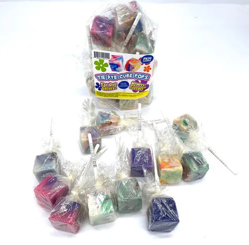 Vista 21 de PKM Candies - Paquete de 12 chupones cuadrados cuadrados de moda antigua: paquete de ventosas con sabor envuelto individualmente por Espeez - Party