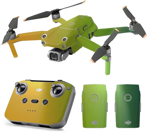 Vista 26 de SopiGuard Skin for DJI Mavic Air 2s Juego completo de calcomanías de vinilo de precisión + controlador + 3 fundas de batería (3M negro carbón)