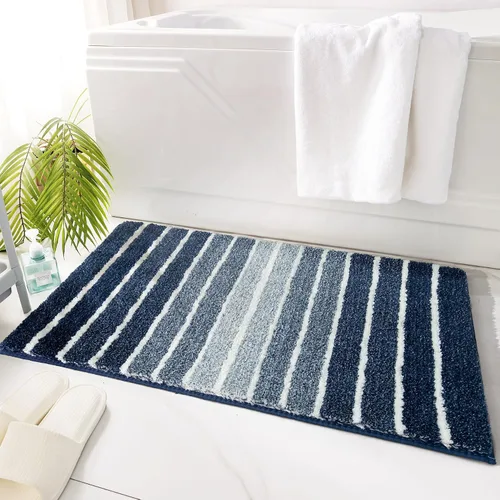 Vista 8 de Alfombra de baño antideslizante, extra suave y absorbente, lavable a máquina, tapetes de baño para suelo de baño, bañera y ducha, 18 x 24 pulgadas