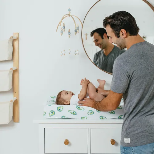 Vista 2 de aden + anais Essentials - Funda para cambiador, 100% muselina de algodón, súper suave y transpirable, ajuste cómodo a medida, individual, de granja