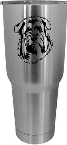 Vista 528 de Cairn Terrier - Vaso grabado con temática de perro, 30 onzas