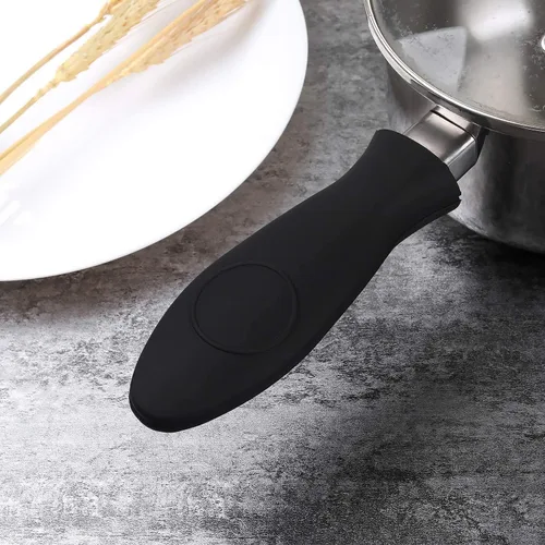 Vista 9 de 4 paquetes de soporte de silicona para mango caliente, para cocina, resistente al calor, para ollas de leche, funda de agarre para sartenes