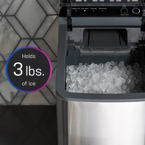 Vista 9 de GE Profile Opal 1.0 - Máquina de hielo en pepitas Máquina de hielo de guijarros de encimera Máquina de hielo portátil que hace hasta 34 libras