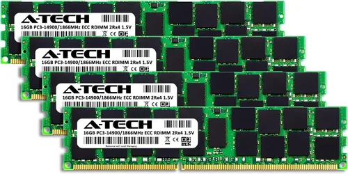 Vista 2 de A-Tech 64GB Kit (4x16GB) RAM for Supermicro SUPER X9DRG-HF+, X9DRT-HIBQF, X9DRT-IBQF, X9DRT-PT, X9DRX+-F, X9QRi-F, X9SRE-F DDR3 1866MHz PC3-14900