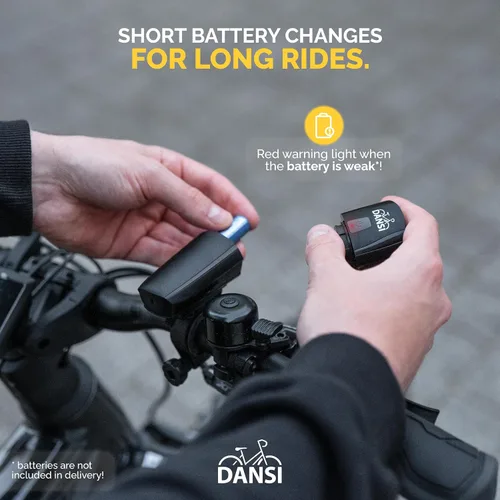 Vista 4 de DANSI Luces de bicicleta para montar por la noche, súper brillante con funciones intermitentes. Fácil de instalar conjunto de luces para bicicleta
