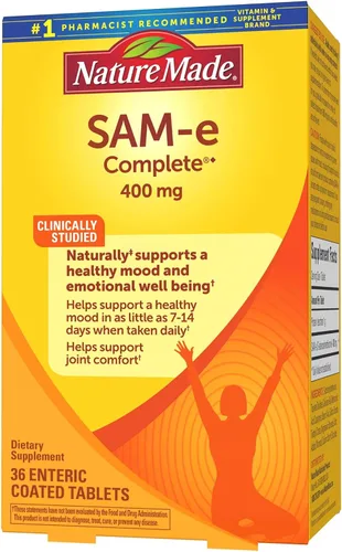 Vista 8 de SAM-e - Tabletas completas de 400 mg, tamaño de valor de 36 unidades, apoya un estado de ánimo saludable y comodidad articular