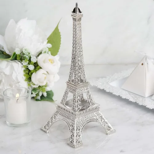 Vista 10 de Efavormart - Centro de mesa de la torre Eiffel de metal negro de 10 pulgadas, elegante decoración de la torre Eiffel negra y figura decorativa