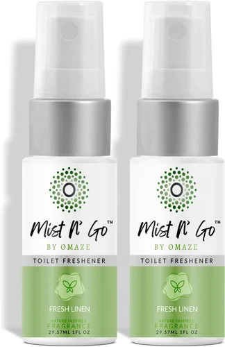Vista 26 de Mist N' Go by Omaze - Aerosol de Baño de Viaje para Inodoro Eliminador de Olores - Aerosol de Inodoro de Viaje para Ambientador de Aire de Baño