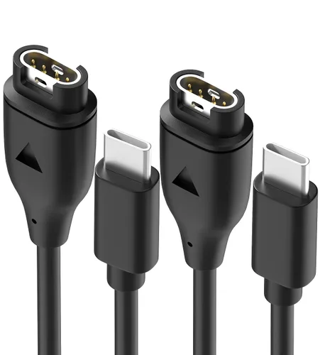 Vista 9 de Cable de carga USB compatible con Garmin Forerunner 55 165 265 970 255, Vivoactive 5 6, Venu 3 Sq2, Instinct 3 2, Fenix 8 7 6 5, Approach S44