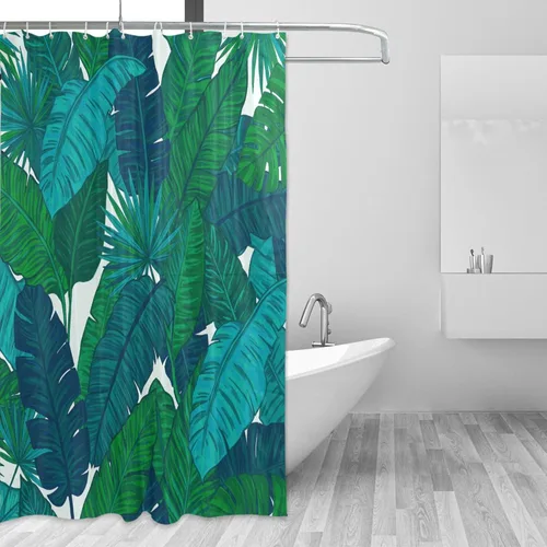 Vista 49 de MNSRUU Fabric Shower Curtain, Flowers and Butterflies Pink Waterproof Polyester Curtains with Hooks for Home Bathroom Decorative