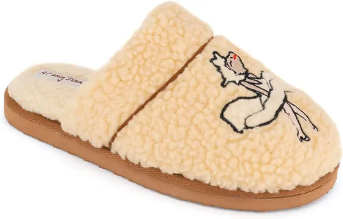 Vista 2 de Nuhaus Women's Footsuite Fuzzy Plush Fleece Slip-on Scuff Mule Slipper with Cozy Memory Foam