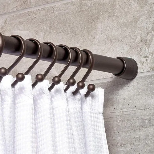 Vista 4 de InterDesign Cameo - Barra de cortina ajustable y personalizable para bañera, ducha, ropero, puerta