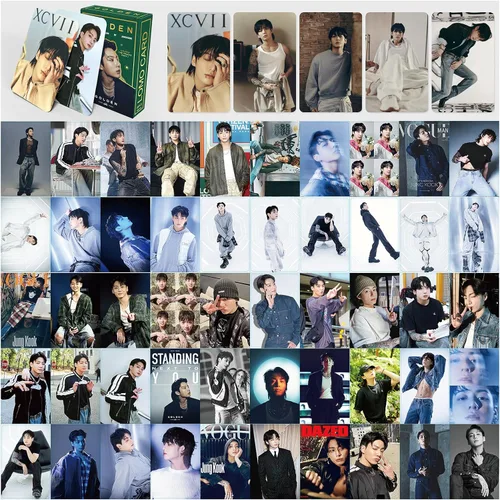 Vista 2 de KPOPBP Juego de tarjetas de fotos de álbum dorado, primer álbum en solitario, tarjetas de fotos Kpop Lomo, juego de tarjetas, regalo merchandising
