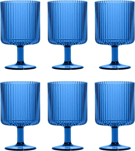 Vista 9 de TarHong Mesa - Vasos de plástico prémium apilables para bebidas y vino, 15 onzas, transparente, juego de 6