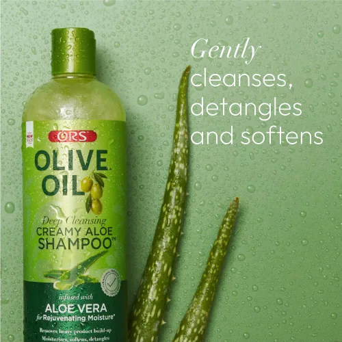 Vista 5 de ORS Champú cremoso de aloe con aceite de oliva con infusión de Aleo Vera 12.5 onzas