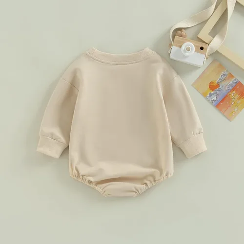 Vista 3 de MERSARIPHY Sudadera de fútbol para bebé traje de manga larga con letras divertidas para otoño e invierno