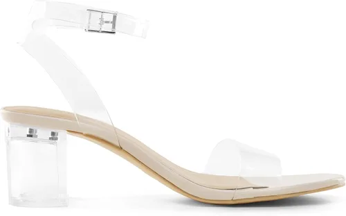 Vista 3 de DREAM PAIRS - Sandalias de tacón grueso y bajo para mujer, con correa al tobillo y puntera abierta, sandalias elegantes para fiestas