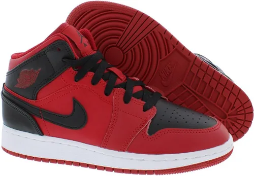 Vista 2 de Nike Air Jordan 1 Mid GS 'Lucky Green Laser Orange' Zapatillas BQ6931-101