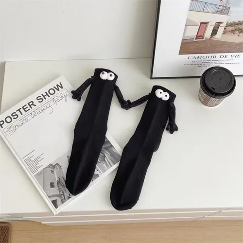 Vista 6 de Eszeifx Calcetines magnéticos de mano para adultos y niños, calcetines a juego para parejas, amigos, familia