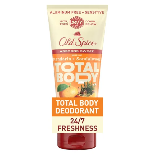 Vista 13 de Old Spice Crema desodorante para todo el cuerpo para hombres, sin aluminio, cereza negra + aroma a borbón, protección contra olores 24/7, frescura