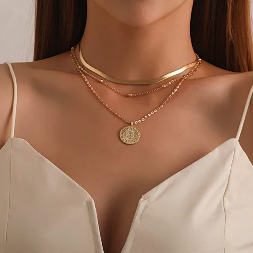Vista 4 de Blingsoul Collares simples para mujer, collar con colgante, joyería de mercancía para fiesta para mujer
