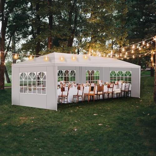 Vista 20 de Carpa para exteriores, carpa de fiesta de boda, refugio de campamento, refugio instantáneo comercial, tienda de campaña impermeable con paredes