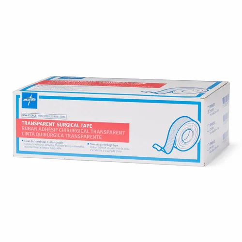 Vista 6 de Medline Essentials - Cinta quirúrgica transparente, 1 pulgada x 10 yardas por rollo, caja de 12 rollos