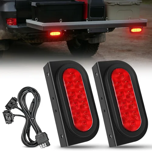 Vista 31 de Nilight Luz trasera ovalada de 6 pulgadas, 2 unidades, 35 LED, flecha Luces de flecha ámbar 2 piezas