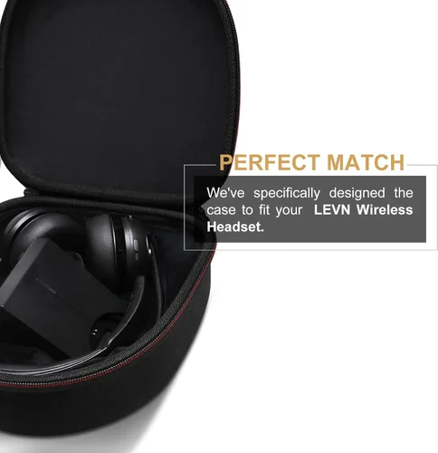 Vista 4 de LTGEM - Funda compatible con auriculares LEVN LE-HS013 / LE-HS016 V3 / LE-HS010 / LE-HS016 / CT001 superior y base de carga