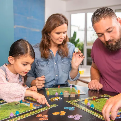 Vista 3 de HABA Karuba - Juego de rompecabezas familiar de colocación de fichas de aventura en la jungla - Emocionantes juegos familiares y juegos de mesa