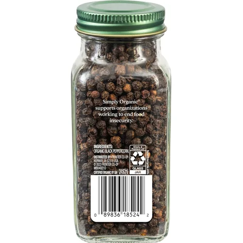 Vista 2 de Simply Organic, Granos de pimienta negra, 2.65 oz