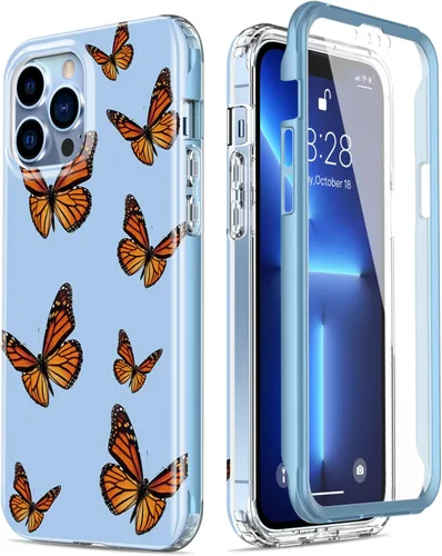 Vista 40 de Esdot Funda protectora para iPhone 13 Mini con protector de pantalla integrado, protección de grado militar con diseños de moda para mujeres