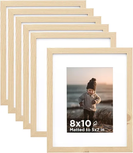 Vista 21 de KINLINK Juego de 6 portarretratos de 4 x 6 pulgadas, color negro, marcos de fotos de madera con plexiglás para 4 x 6 pulgadas sin paspartú para mesa