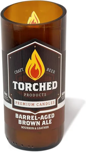 Vista 9 de Torched Velas perfumadas de cerveza, vela de cera de soja natural, aroma Pilsner de madera de pino de 8 onzas, es un gran regalo para hombres