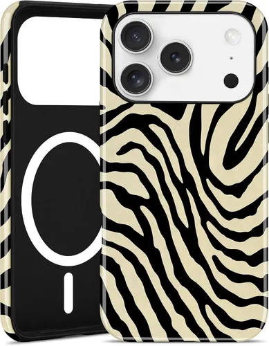 Vista 80 de Jusy Funda magnética Zebra para iPhone XR, color negro