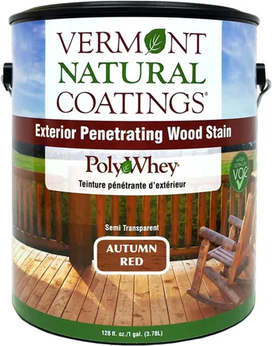 Vista 27 de Vermont Natural Coatings PolyWhey - Tinte penetrante exterior - Cedro dorado - Galón