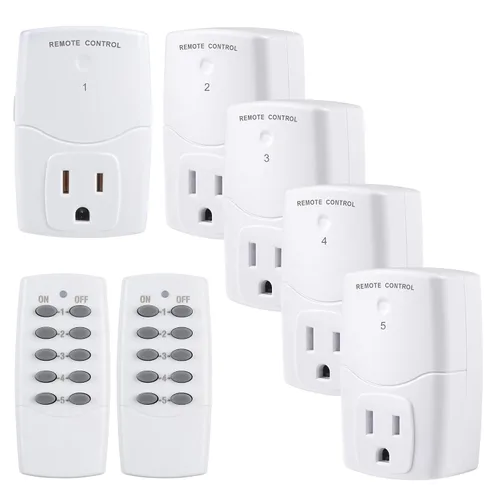 Vista 10 de Interruptor de toma de corriente con control remoto, BN-LINK interruptor remoto de luz inalámbrico - Magnético removible, no requiere cableado