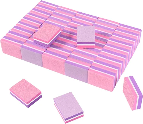 Vista 9 de CGBE Bloque de pulido, bloque de pulido de uñas de doble cara, esponja colorida, tiras de lijado, bloques de lima de uñas, herramientas de manicura