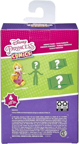 Vista 4 de Disney Princess Perfect Pairs Rapunzel, divertido juguete enredado con 2 muñecas, vitrina y soporte para barco, para niños de 3 años en adelante