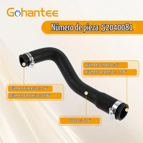 Vista 2 de gohantee Kit de Manguera de Relleno de Combustible y Manguera de Ventilación Compatible con Jeep Wrangler YJ 1987-1995 Tanque de Plástico de 20
