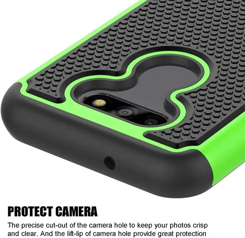 Vista 5 de Funda a prueba de golpes para LG Aristo 5 / Aristo 5+ / Fortune 3 / Risio 4 / Phoenix 5 / K8X / K31 / Tribute Monarch (5.7 pulgadas, 2020) [Verde]