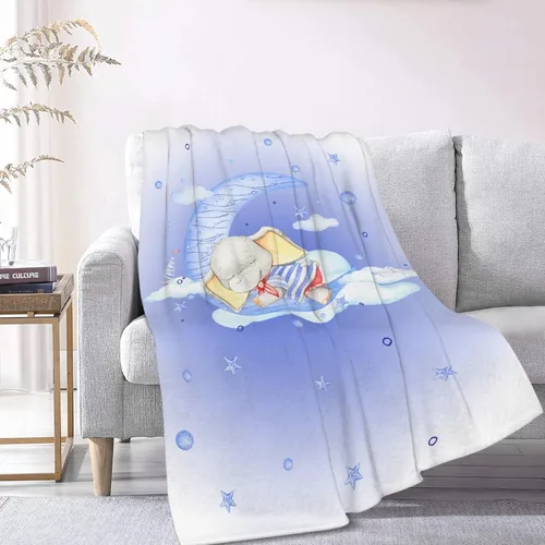 Vista 2 de Bonita manta de franela de elefante, ultra suave y acogedora, manta de forro polar ligera y mullida, manta de felpa cálida para sofá, cama, 30 x 40