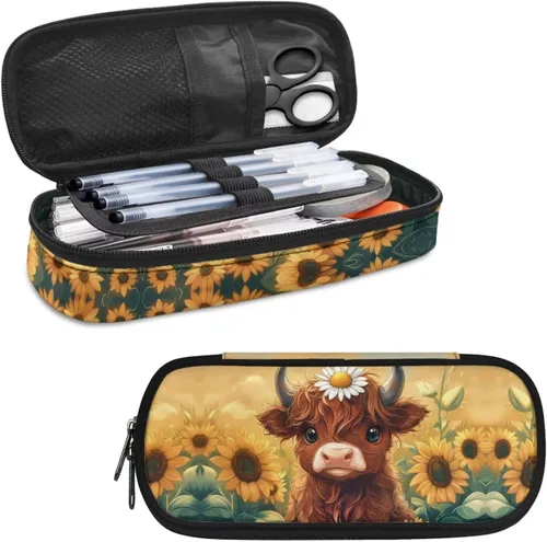 Vista 12 de Estuche para lápices de caballo con bandera estadounidense para adultos y niños, bolsa de lápices estética de gran capacidad, portalápices portátil