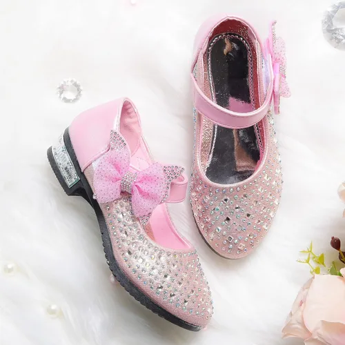 Vista 4 de Zapatos de vestir para niñas, tacón bajo, boda, fiesta, Mary Janes