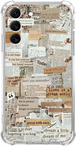 Vista 45 de Funda de collage estético para Samsung Galaxy S21, patrón de citas positivas, funda de TPU suave de moda compatible con Galaxy S21