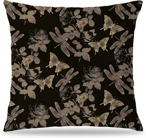 Vista 36 de Fundas de Almohada Gótica de Polilla y Mariposa 18x18, Fundas de Almohada Celestial de Luna de Academia Oscura para Sofá, Decoración Gótica