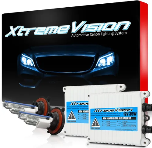 Vista 10 de XtremeVision H1 10K 35W AC Xenón Paquete - Bombilla de faro de Xenón con balasto de AC delgado - 10000K Azul Oscuro - Bombillas de Xenón - 1 par