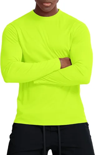 Vista 11 de Zengjo Camisetas atléticas que absorben la humedad para hombre, de manga larga, para entrenamiento, correr, gimnasio, rendimiento, protección UV