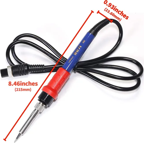 Vista 9 de YIHUA 907I Red Grip Reemplazo Soldador Handpiece/Mango para Yihua 995D+Rework y Estación de Soldadura